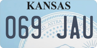 KS license plate 069JAU