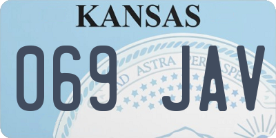 KS license plate 069JAV