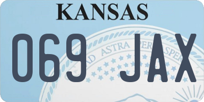 KS license plate 069JAX