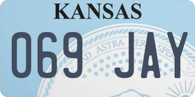 KS license plate 069JAY