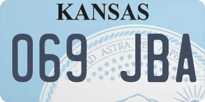 KS license plate 069JBA