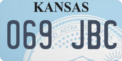 KS license plate 069JBC