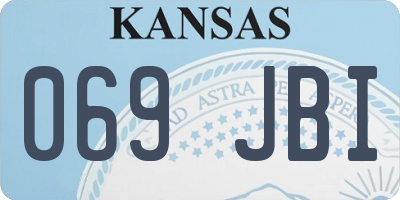 KS license plate 069JBI