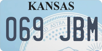 KS license plate 069JBM
