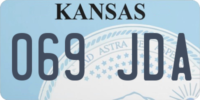 KS license plate 069JDA