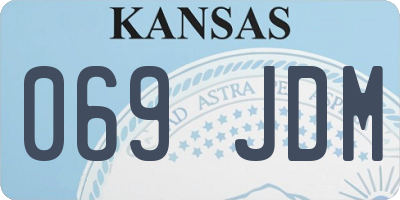 KS license plate 069JDM