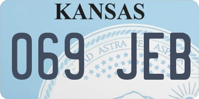 KS license plate 069JEB