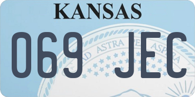 KS license plate 069JEC