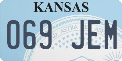 KS license plate 069JEM