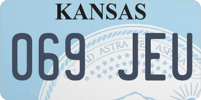 KS license plate 069JEU