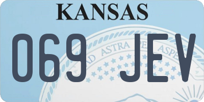 KS license plate 069JEV