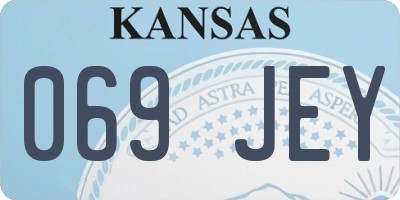 KS license plate 069JEY