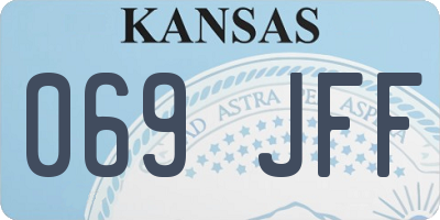 KS license plate 069JFF