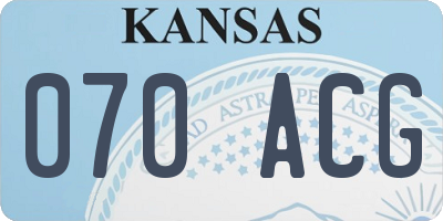 KS license plate 070ACG