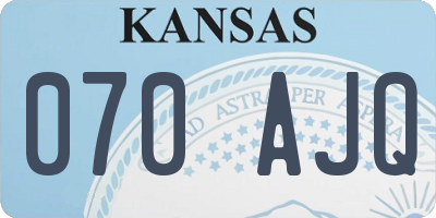 KS license plate 070AJQ