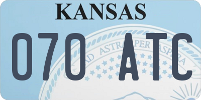 KS license plate 070ATC