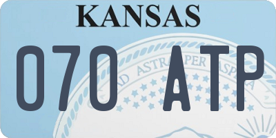 KS license plate 070ATP