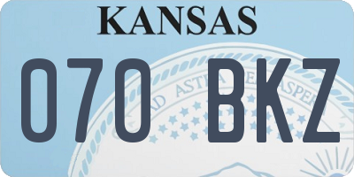 KS license plate 070BKZ