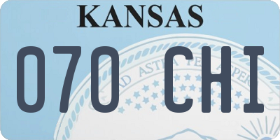 KS license plate 070CHI