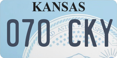 KS license plate 070CKY