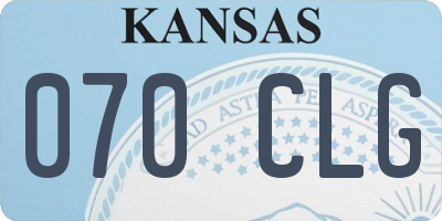 KS license plate 070CLG