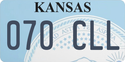 KS license plate 070CLL