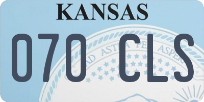 KS license plate 070CLS
