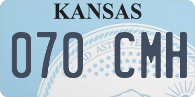 KS license plate 070CMH