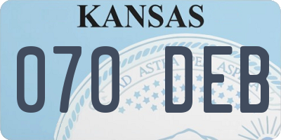 KS license plate 070DEB