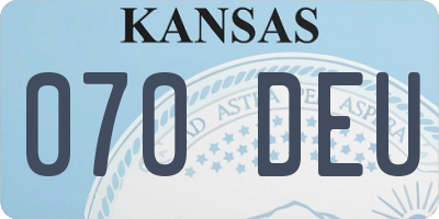 KS license plate 070DEU