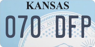 KS license plate 070DFP