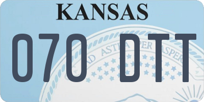 KS license plate 070DTT