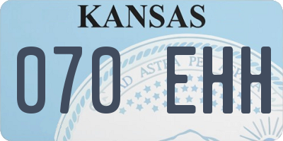 KS license plate 070EHH