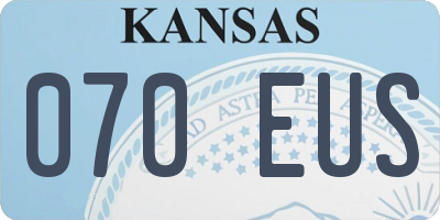 KS license plate 070EUS