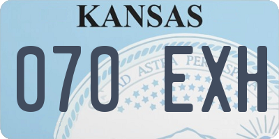 KS license plate 070EXH