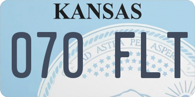 KS license plate 070FLT