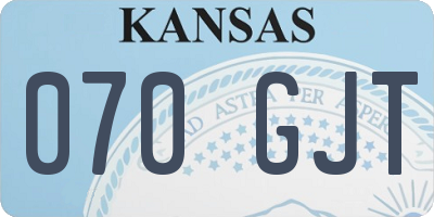 KS license plate 070GJT