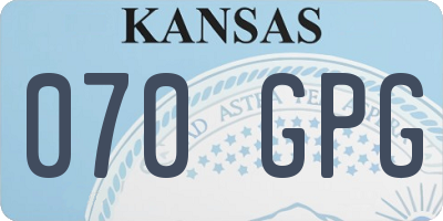 KS license plate 070GPG