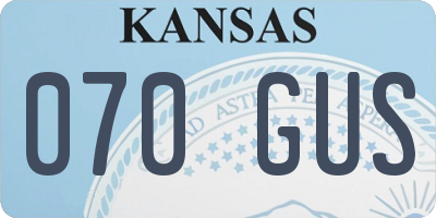 KS license plate 070GUS
