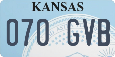 KS license plate 070GVB