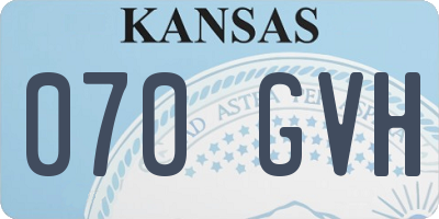 KS license plate 070GVH