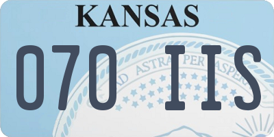 KS license plate 070IIS