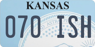 KS license plate 070ISH