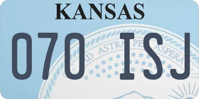 KS license plate 070ISJ