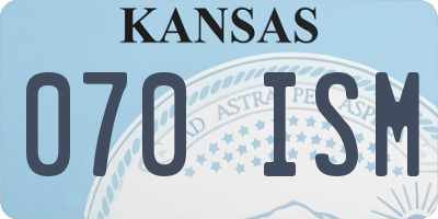 KS license plate 070ISM