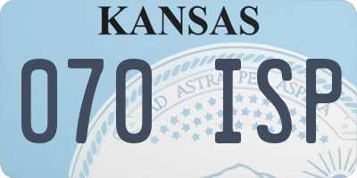 KS license plate 070ISP