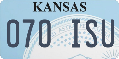 KS license plate 070ISU