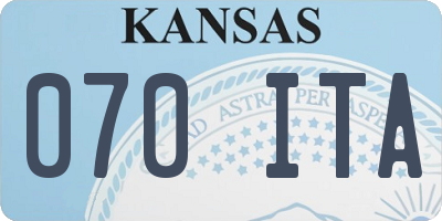 KS license plate 070ITA