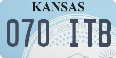 KS license plate 070ITB