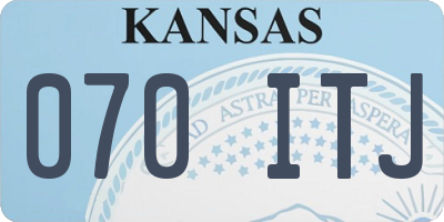 KS license plate 070ITJ